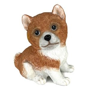 Ceramic Porcelain Shiba Inu Sculpture from Japan